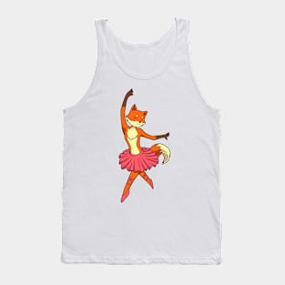 Cartoon fox dances ballet - ballerina Tank Top